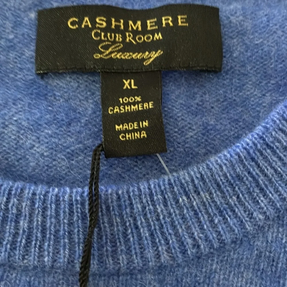 Men's Blue Sweater - Picture 3 of 4